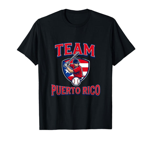 Team Puerto Rico Baseball Flag Patriotic T-Shirt