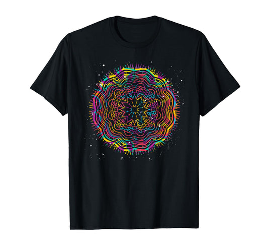 Bohemian Fractal Geometry Yogi Spiritual Mandala T-Shirt