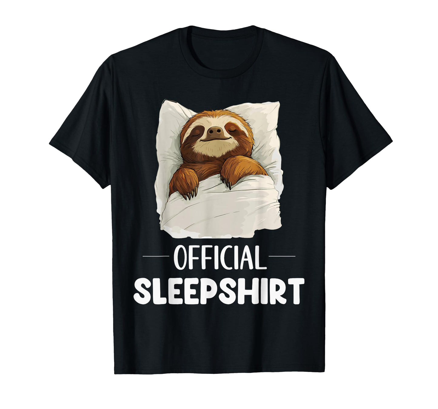 Official Sleepshirt Cute Sleeping Sloth Animal Lovers Pajama T-Shirt