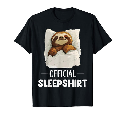 Official Sleepshirt Cute Sleeping Sloth Animal Lovers Pajama T-Shirt