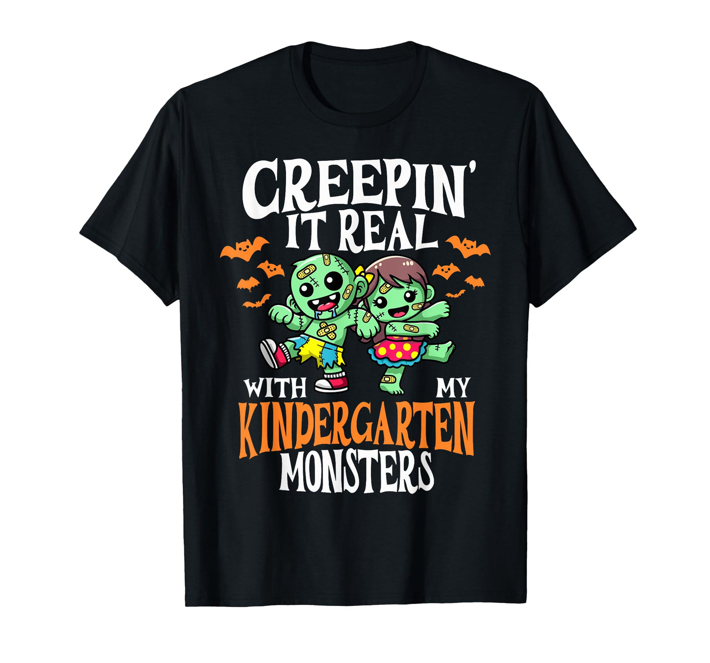 Creepin It Real Monster PreK Kindergarten Teacher Halloween T-Shirt