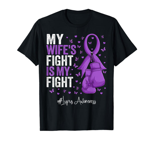 Purple Ribbon Wife Lupus Awareness T-Shirt