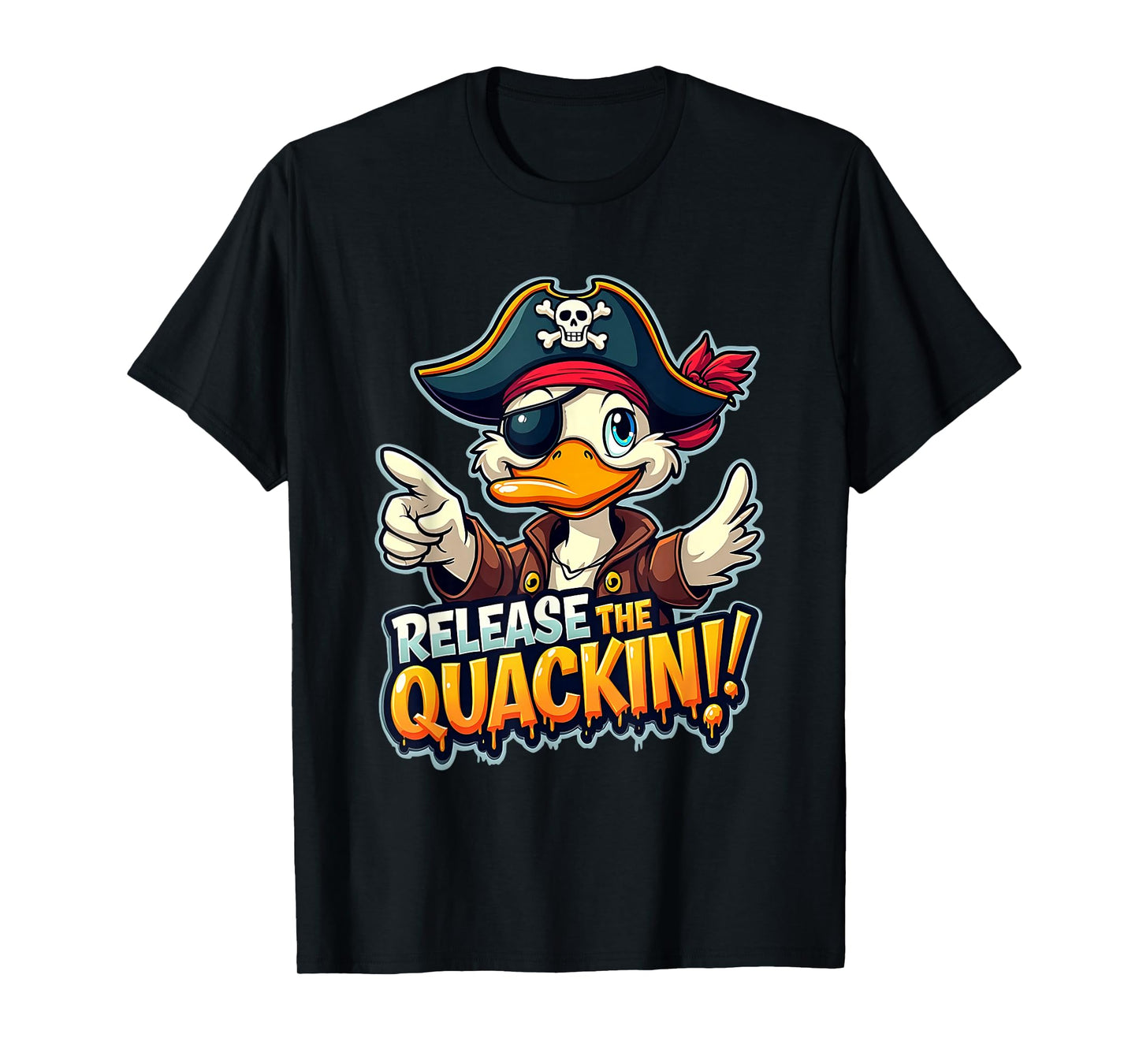 Funny Release Quackin Rubber Ducky Kraken Parody Pirate T-Shirt