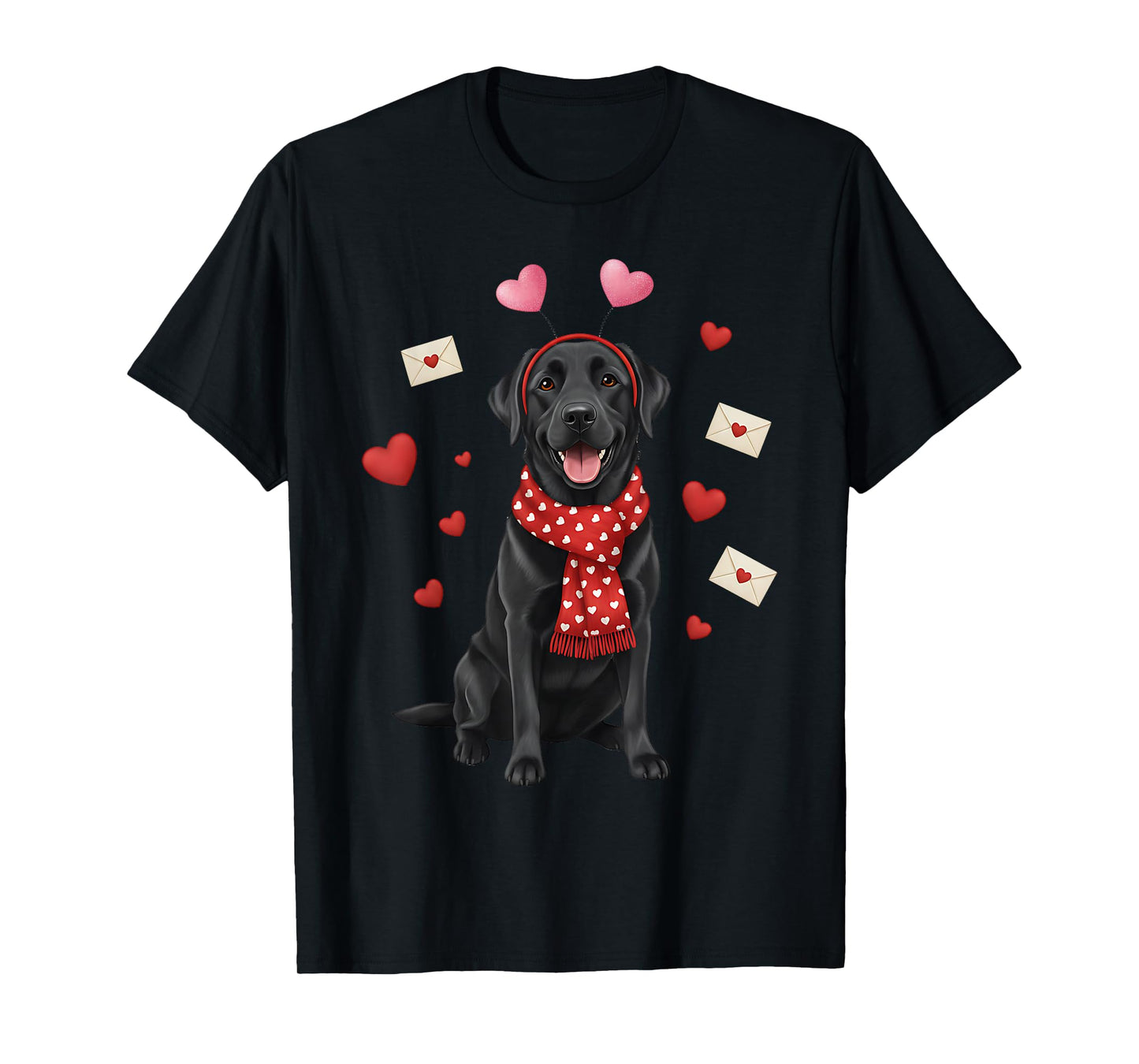 Cute Labrador Valentine’s Day Dog Mom - Funny Black Labrador T-Shirt