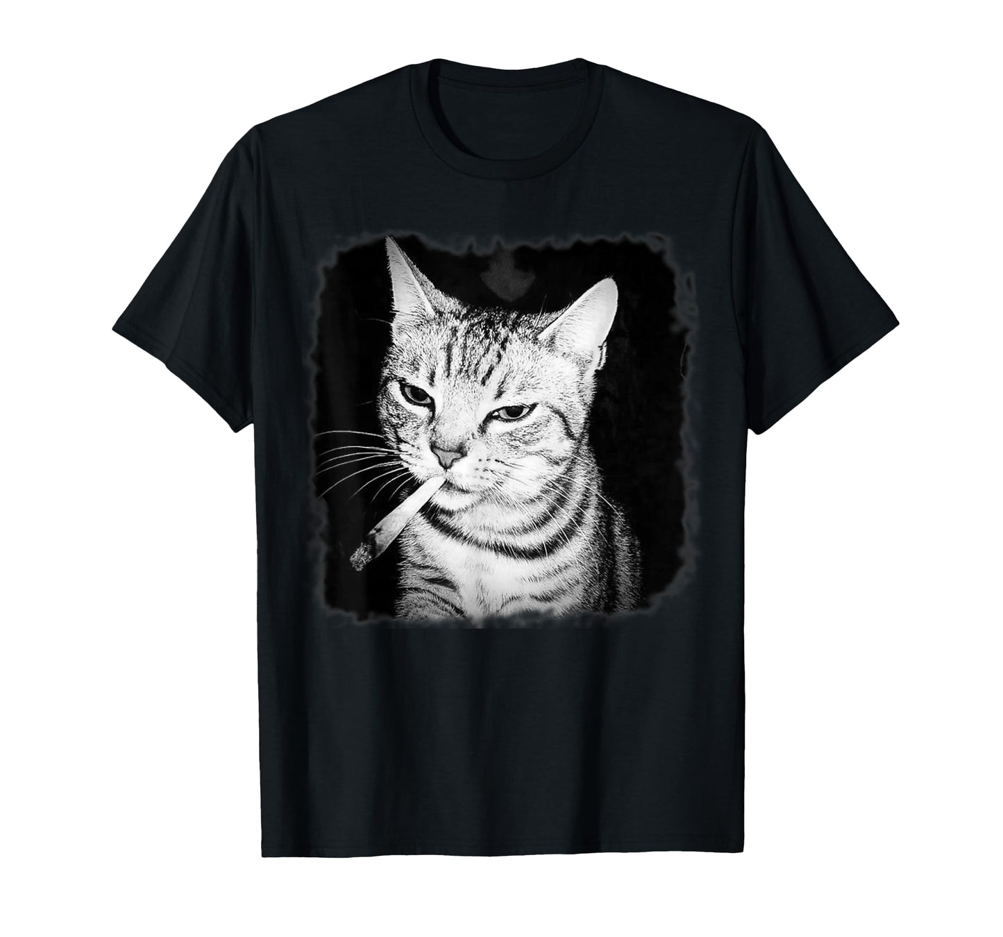 Cigarette Kitten Gang Cat Smoking Cigarette Funny Cat Meme T-Shirt