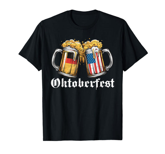 Oktoberfest Beer German American Flag T shirt Oktoberfest T-Shirt