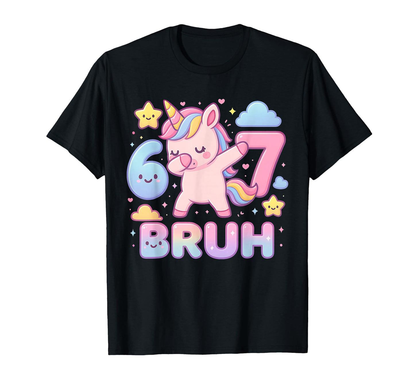 67 Unicorn for Girls Six Seven Bruh Meme Brainrot Funny Boys T-Shirt