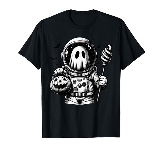 Halloween Astronaut Costume Ghost Animal Boo Spooky T-Shirt