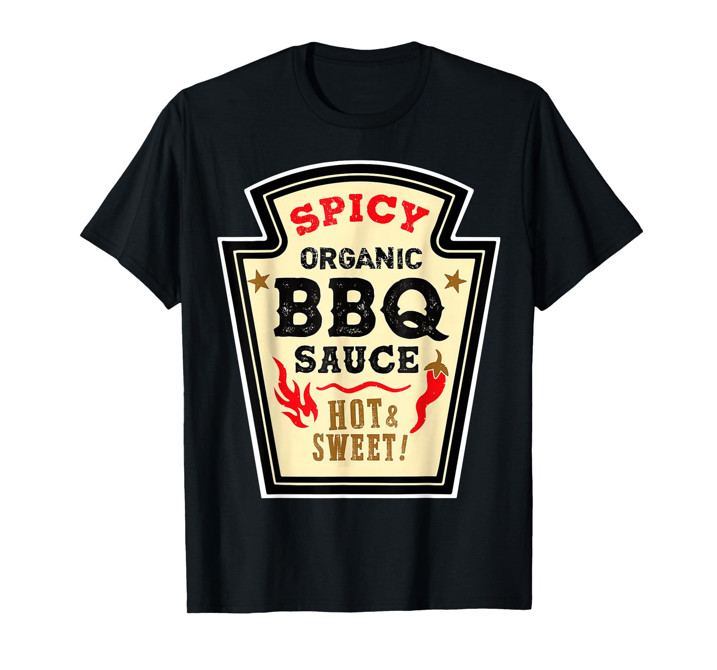 Halloween Spicy BBQ Sauce Funny Food Costume Men Women Kids T-Shirt