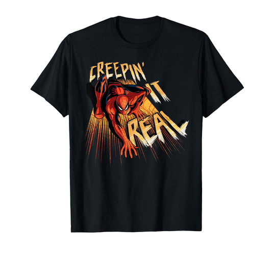 Marvel Super Heroes Spider-Man Creepin’ it Real Halloween T-Shirt