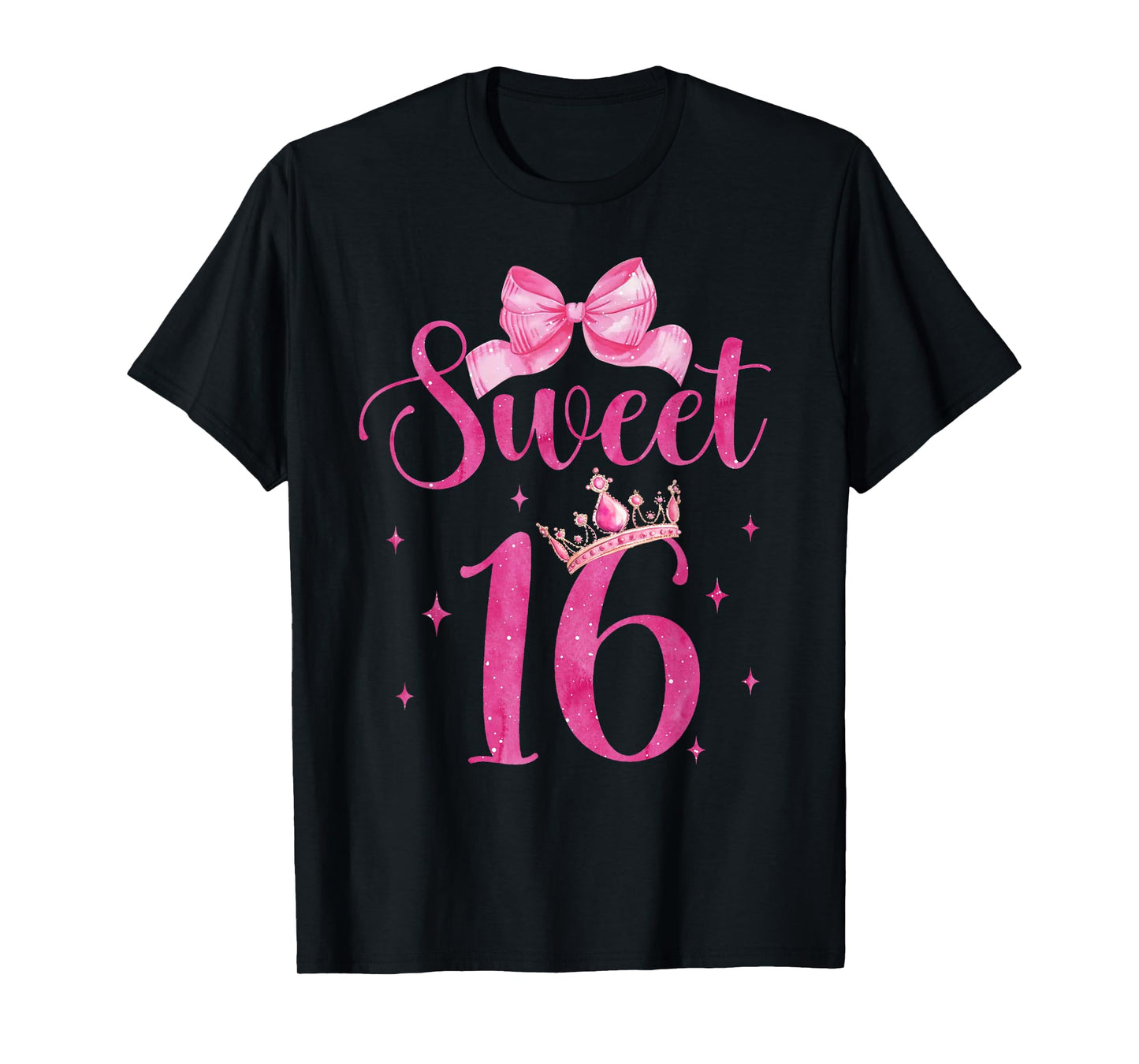 Sweet 16 Birthday Girl Coquette Aesthetic Pink Bow Birthday T-Shirt