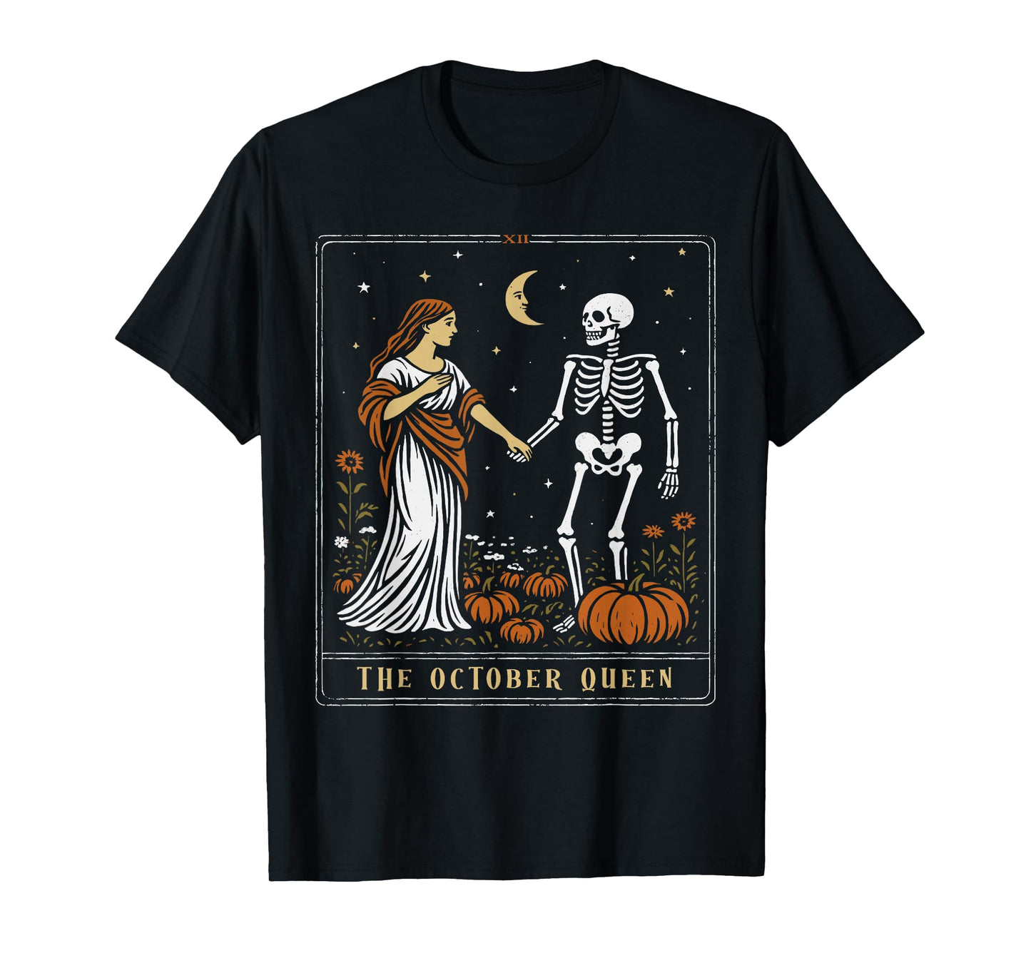 The October Queen Tarot Card Halloween Spooky Season T-Shirt
