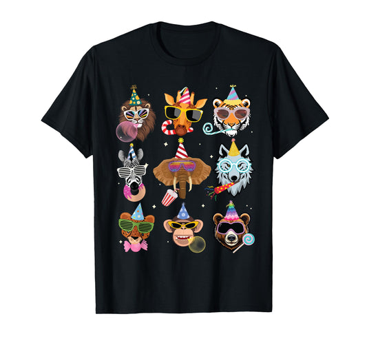 Men Women and Kids Zoo Day Wildlife Animals Birthday Parties T-Shirt