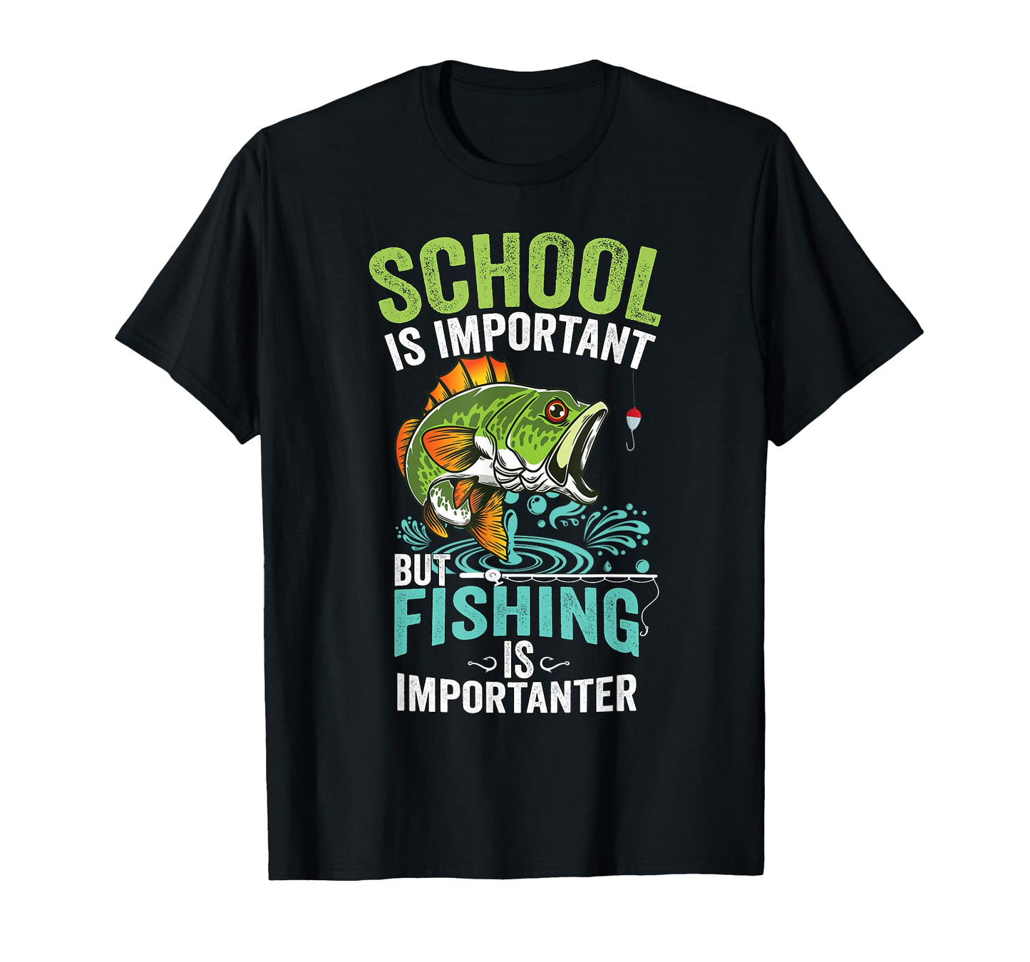 Funny Fishing For Boys Kids Fish Saying Bass Fisherman T-Shirt