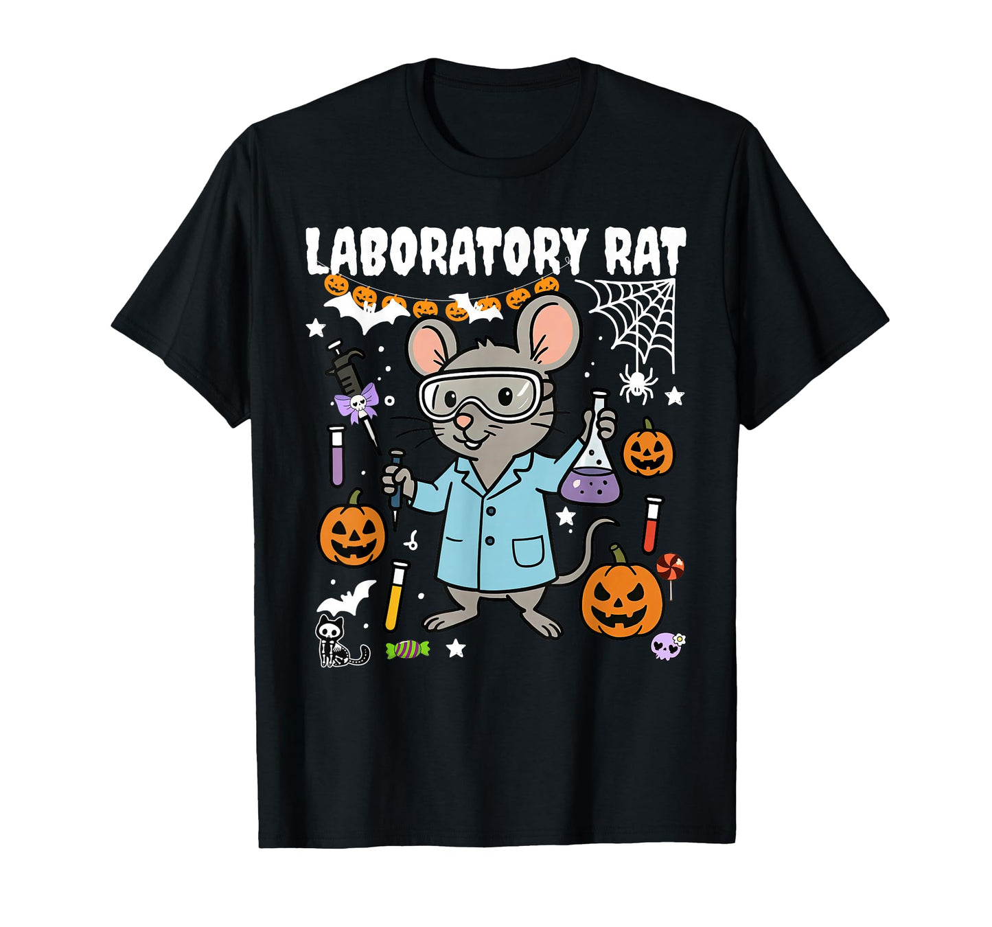 Halloween Laboratory Rat Medical Lab Tech Science Chemistry T-Shirt