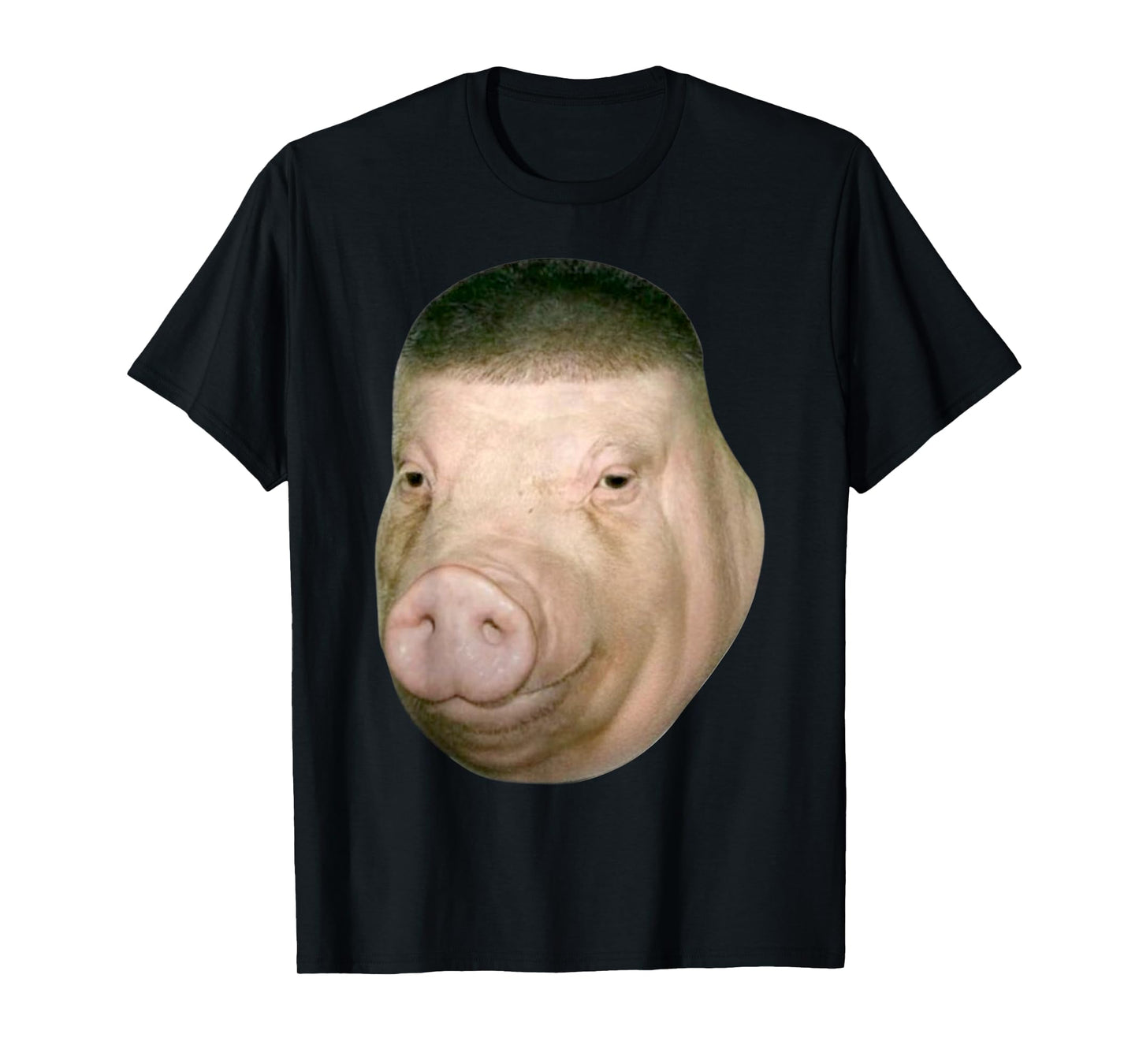 Wigger Pig Fade Buzz Haircut Funny Meme Brainrot Unhinged T-Shirt
