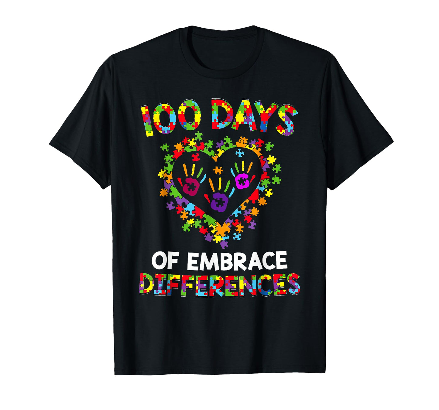 100 Days of Embracing Autism 100th Day School SPED Teacher T-Shirt