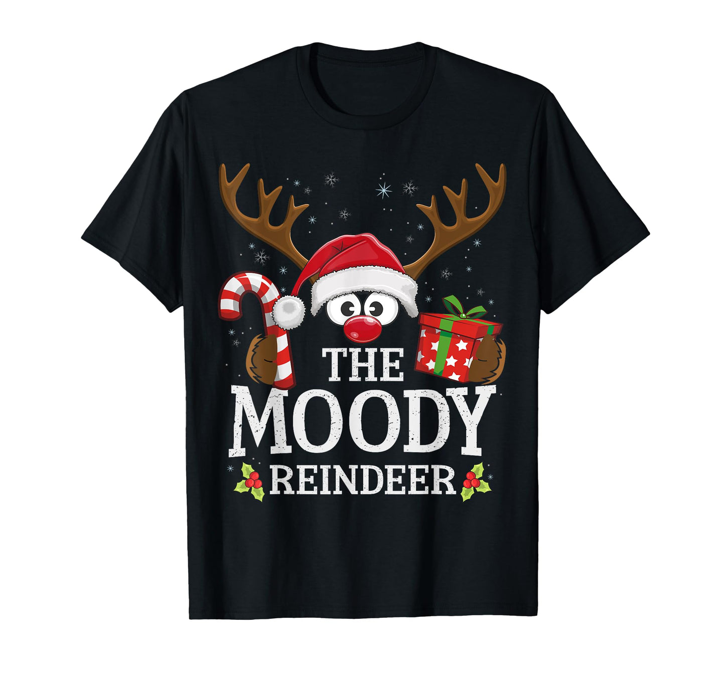 Christmas Matching The Moody Reindeer Family T-Shirt