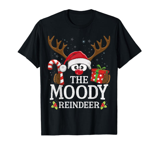 Christmas Matching The Moody Reindeer Family T-Shirt