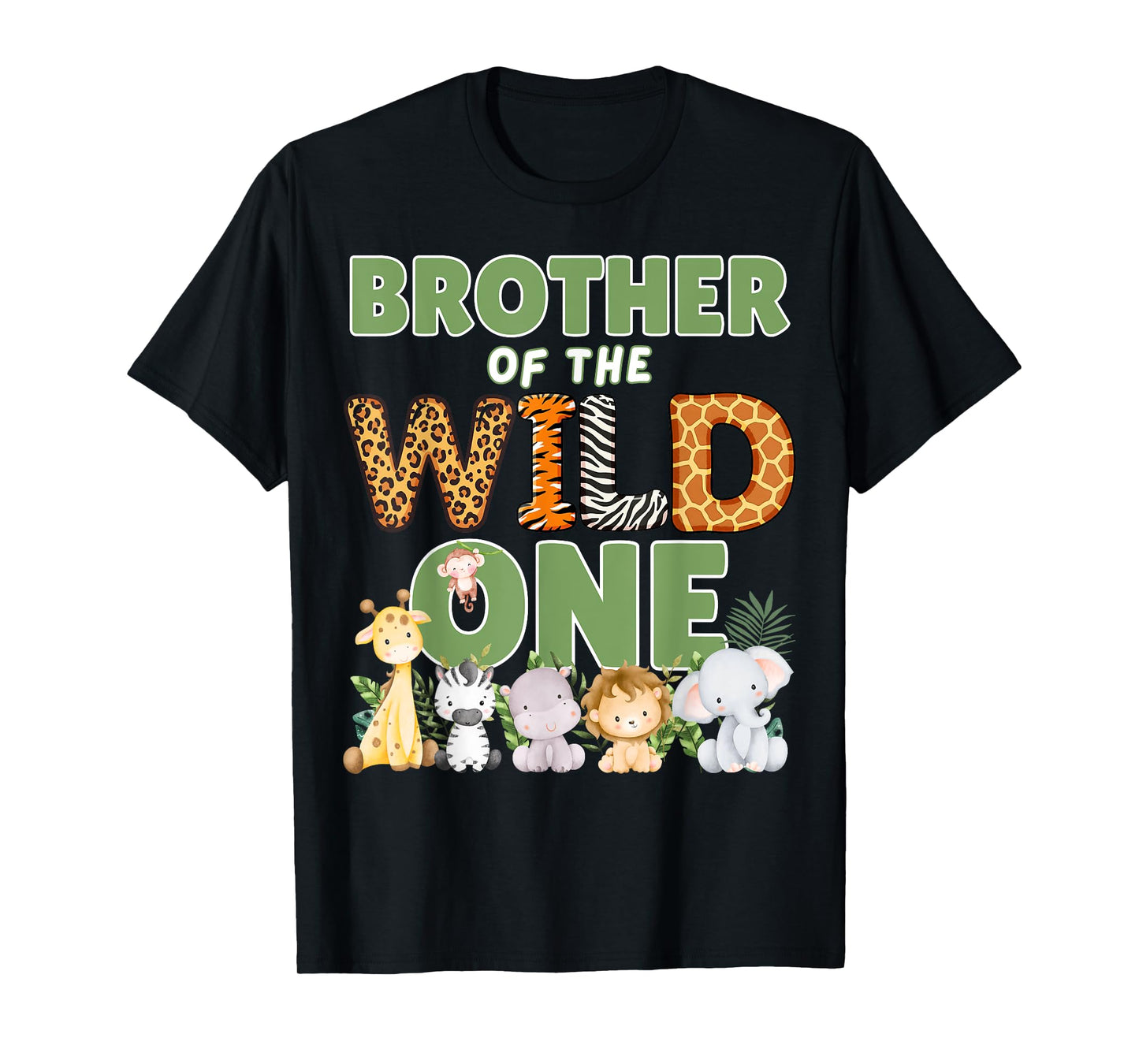 Brother Of The Wild One 1st Birthday Safari Family Matching T-Shirt