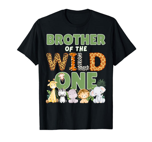 Brother Of The Wild One 1st Birthday Safari Family Matching T-Shirt