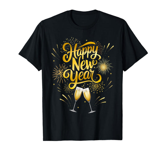 New Years Eve Party Supplies 2026 Happy New Year Fireworks T-Shirt