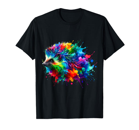 Splash Art Hedgehog Hedgehogs T-Shirt