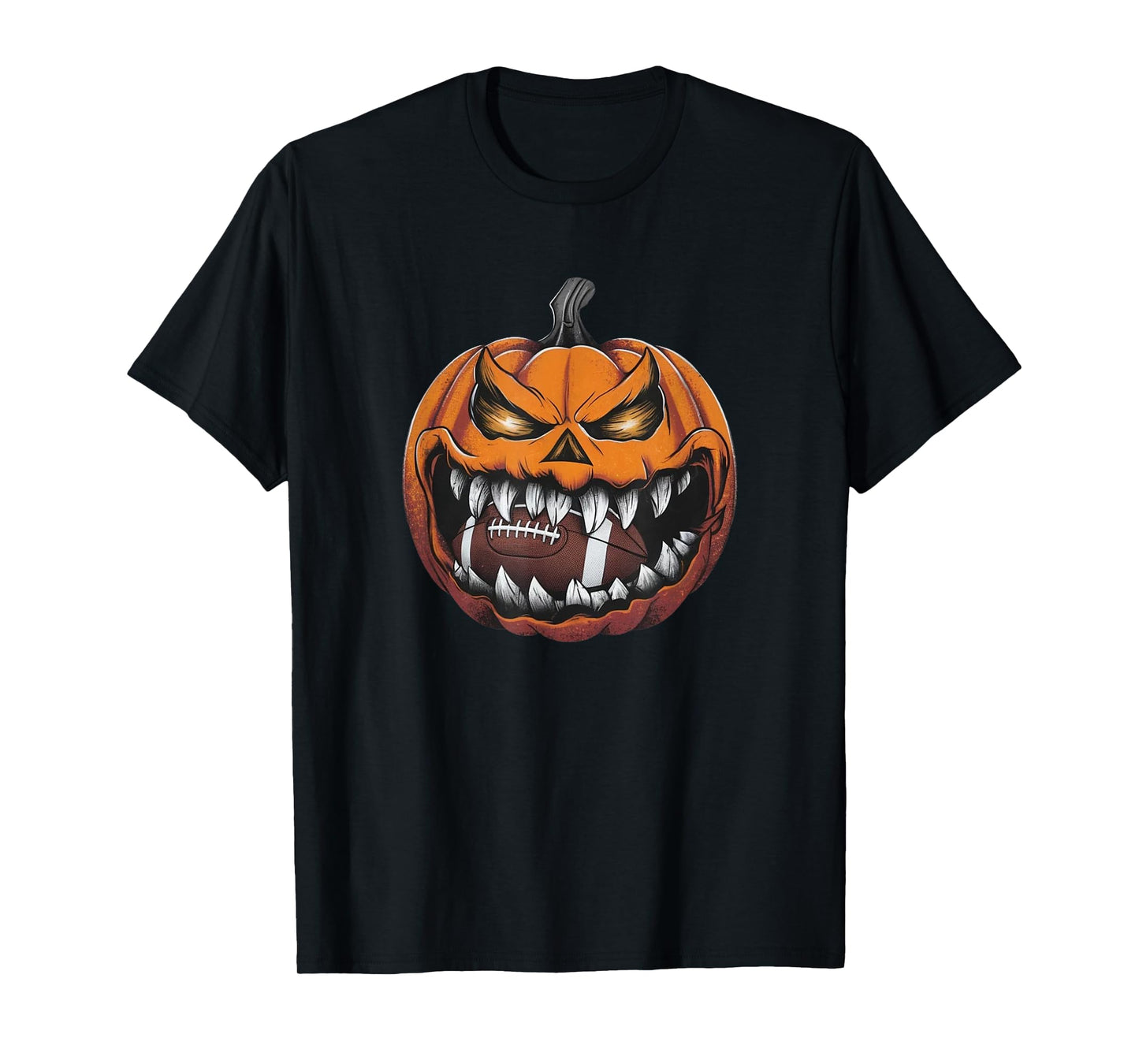American Football Pumpkin Halloween Sport Fantasy Football T-Shirt