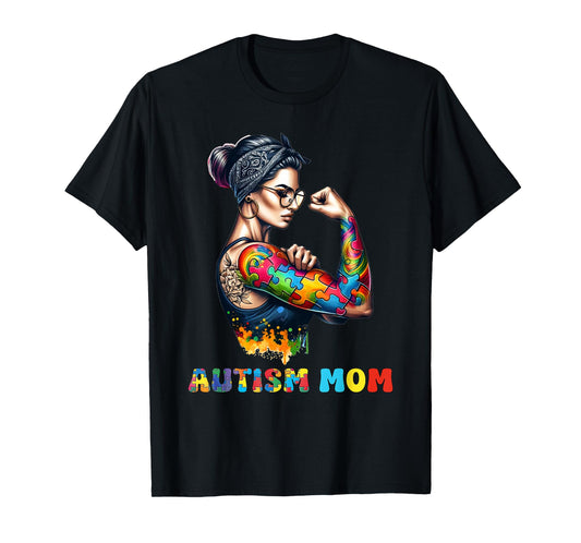 Autism Mom Autism Awareness Strong and Proud Autistic Kids T-Shirt