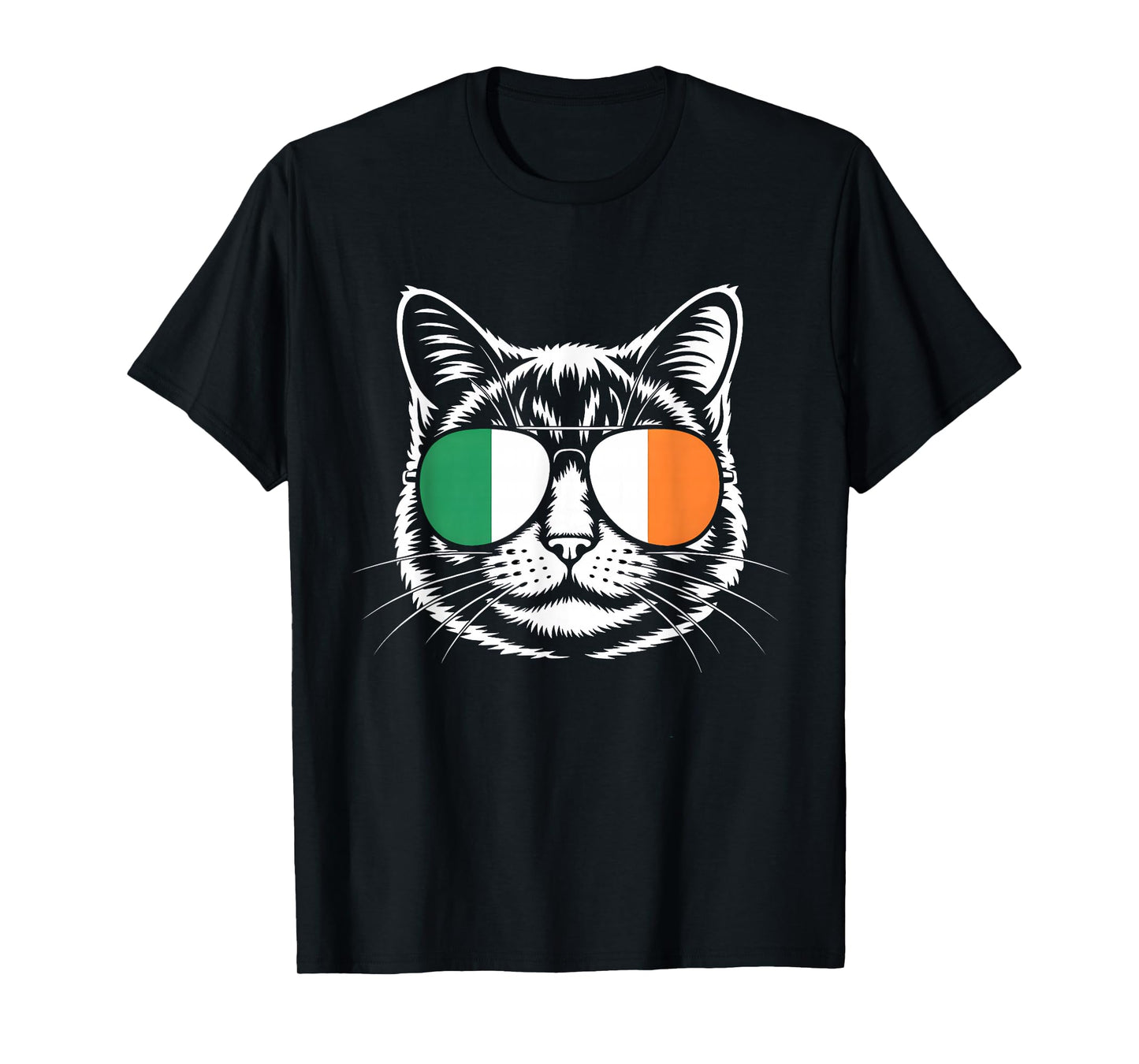 St. Patrick's Day T Shirt Cat Irish Flag Ireland Cat Lover T-Shirt