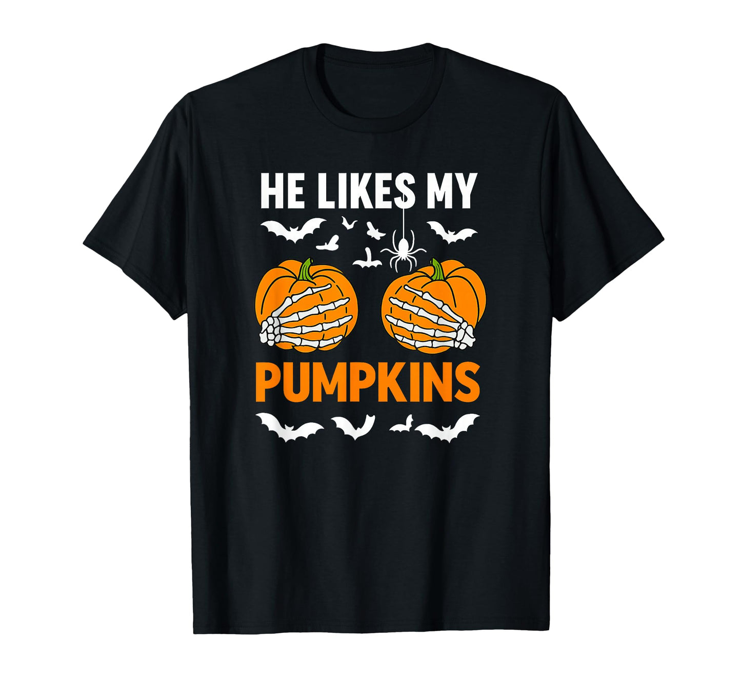 He Likes My Pumpkins She Like My Broomstick Couple Halloween T-Shirt