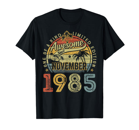 Awesome since November 1985 40 Years Old 40th Birthday Men T-Shirt