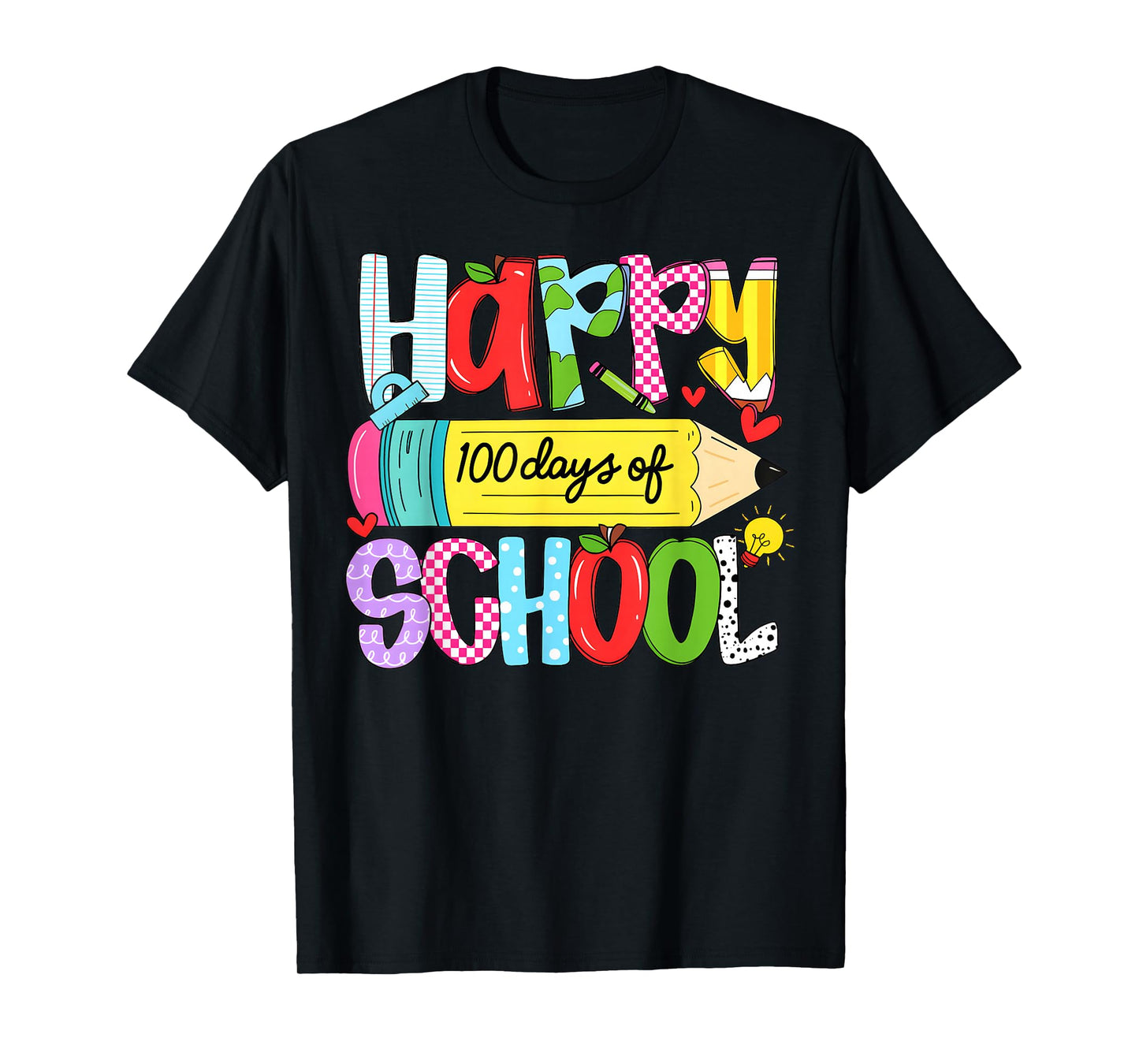 Happy 100th Day of School 100 Days Teacher Boy Girl Kid T-Shirt