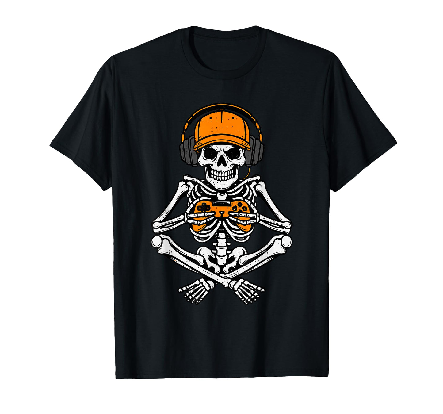 Skeleton Gamer Video Gaming Halloween Costume Boy Teen Kid T-Shirt