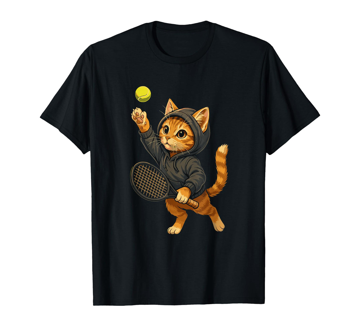 Funny Cat Tennis Tee Men Women Players Stuff T-Shirt