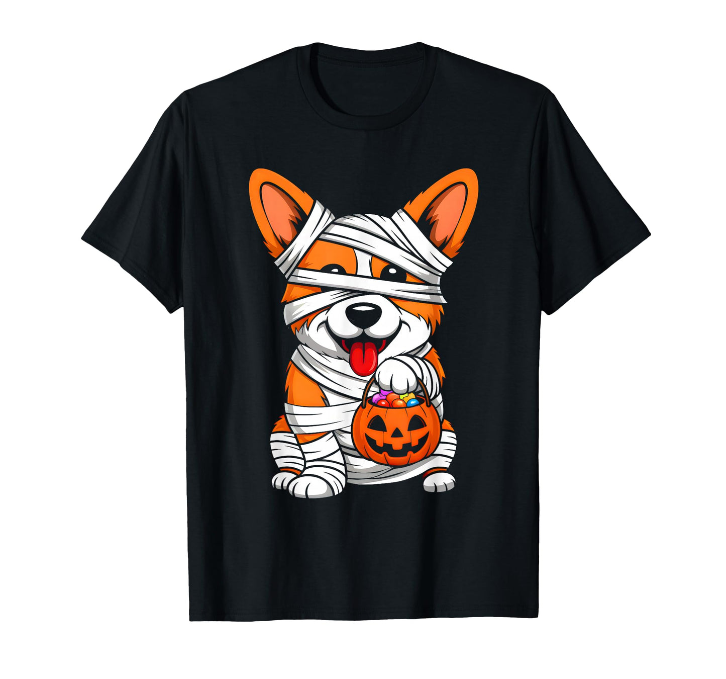 Mummy Corgi Dog Fall Pumpkin Spooky Season Halloween Costume T-Shirt