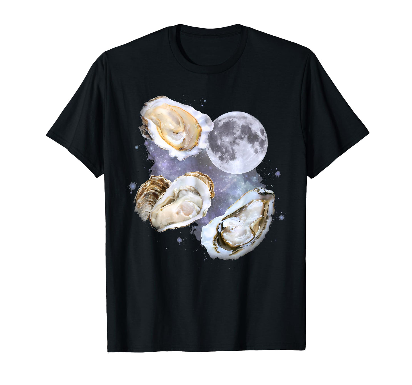 Vintage 90s Three Oyster Howling at The Moon Animal Lovers T-Shirt