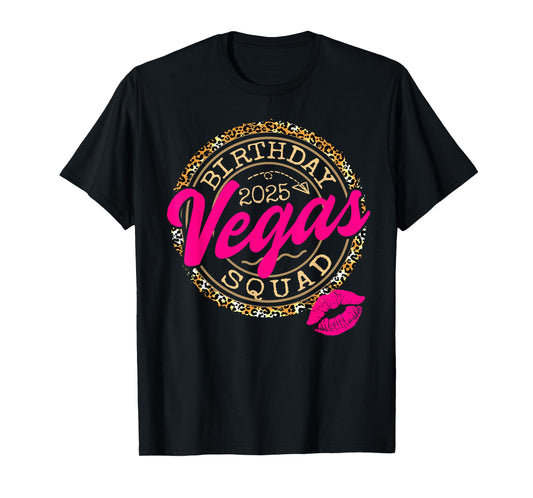 Las Vegas Girls Trip 2025 Shirts Crew Vegas Birthday Squad T-Shirt