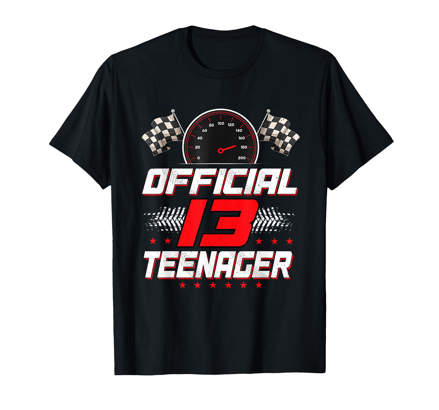 Official Teenager 13th Birthday Racing Car 13 Years Old Boy T-Shirt