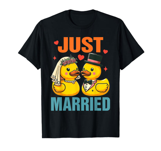Bride & Groom Newlywed Wedding Rubber Ducks Just Married T-Shirt