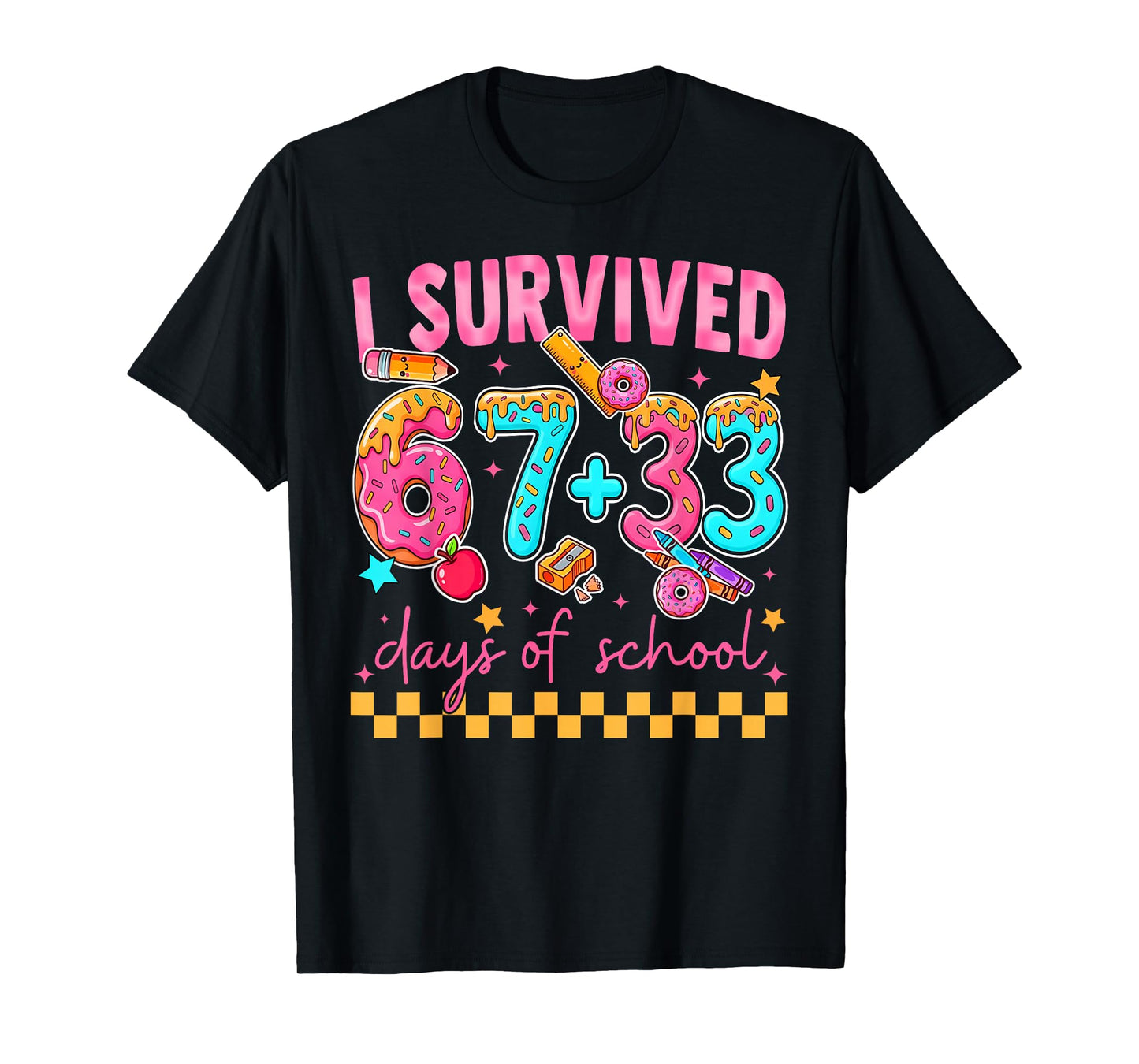 100th Day I Survived 67 + 33 Days of School Boy Girl Teacher T-Shirt