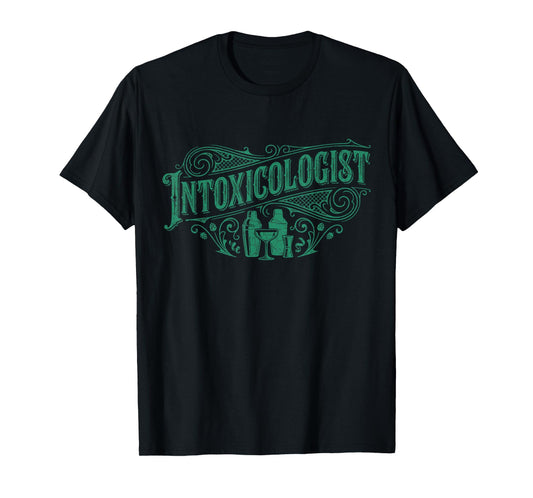 Funny Retro Intoxicologist Cocktail Lover Bartender Vintage T-Shirt