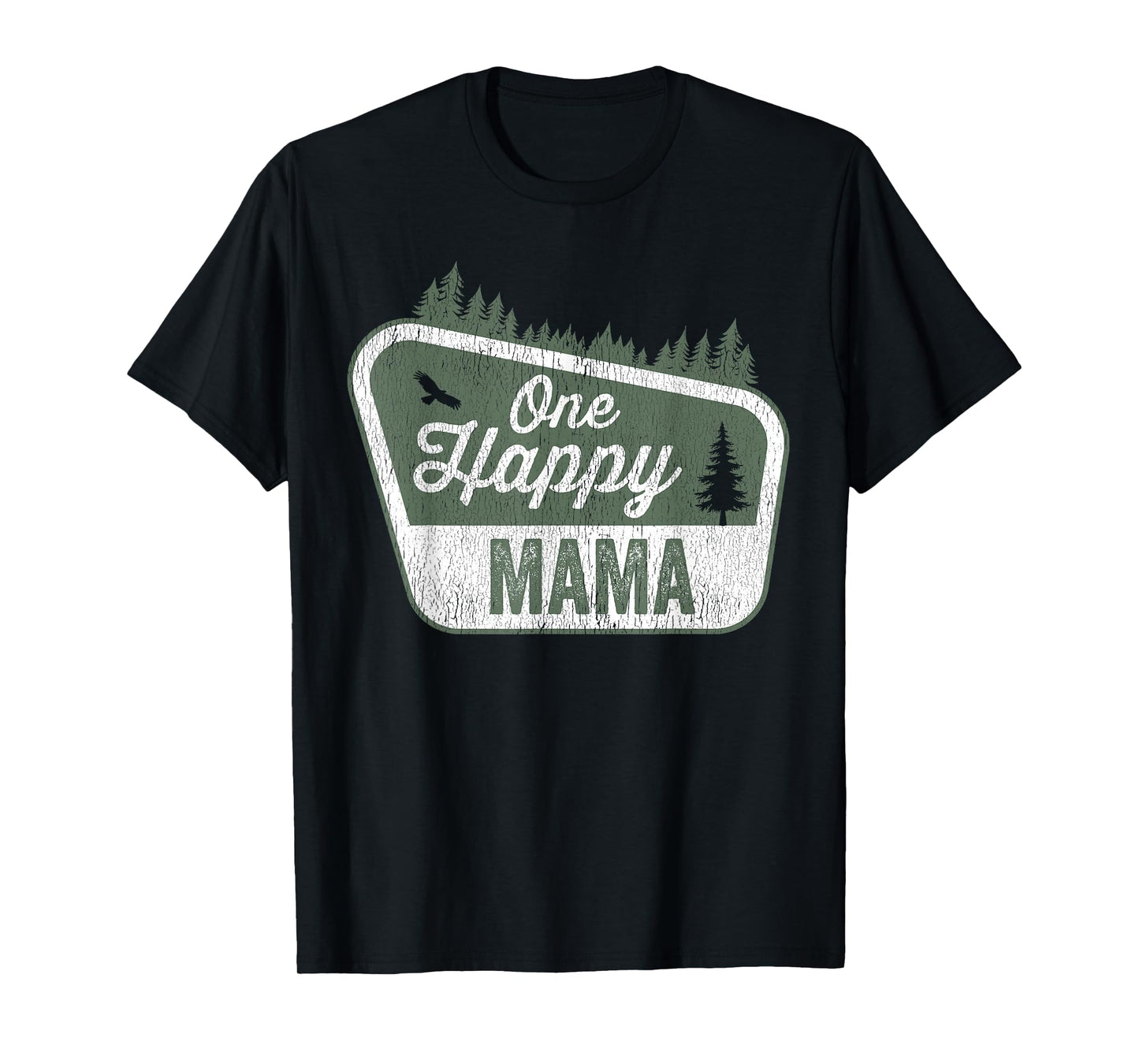 One Happy Mama Matching Family Birthday Party Camping T-Shirt