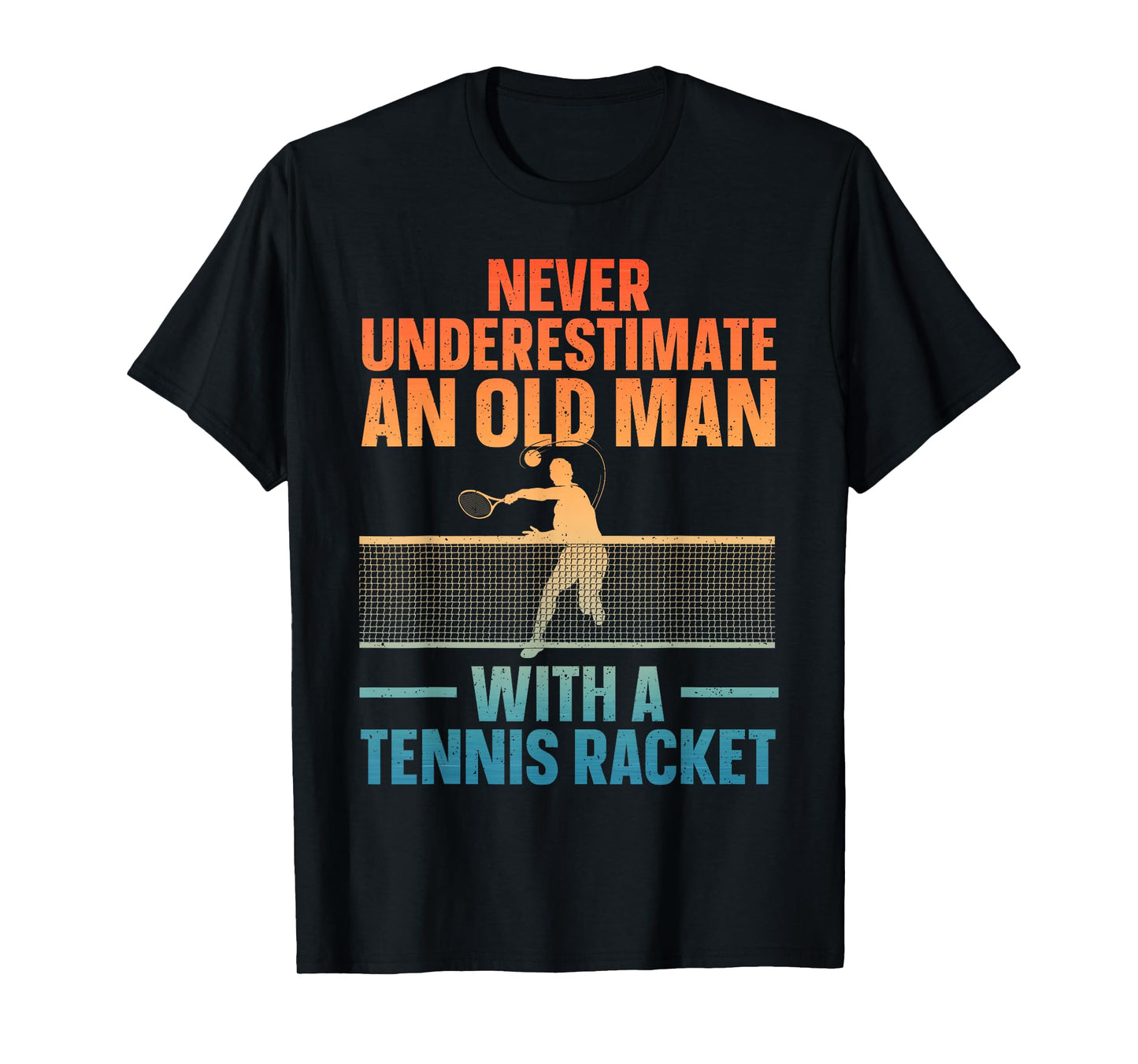 Best Tennis Art For Men Grandpa Tennis Lover Tennis Player T-Shirt
