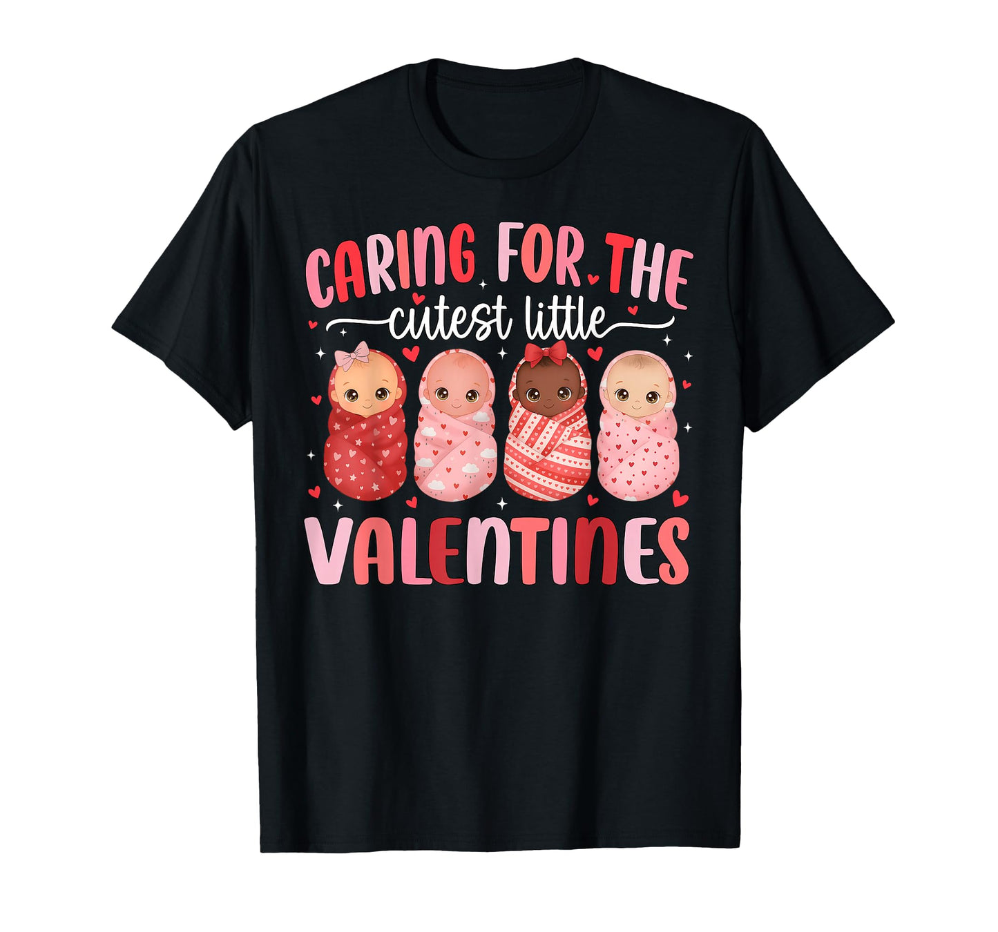 Caring for The Cutest Little Valentines NICU Nurse Cute Baby T-Shirt