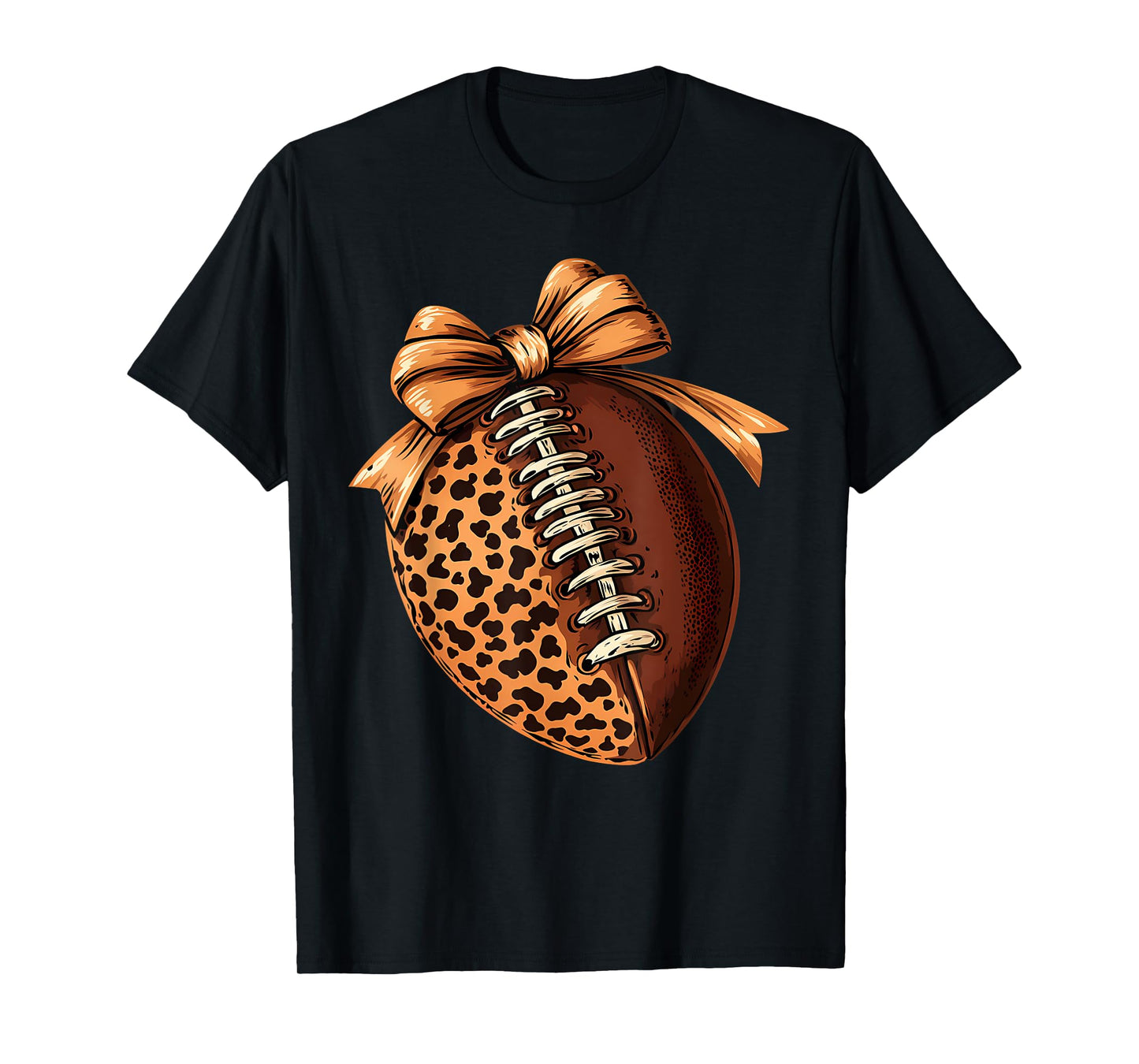 Football Coquette Bow Cute Football Game Day T-Shirt