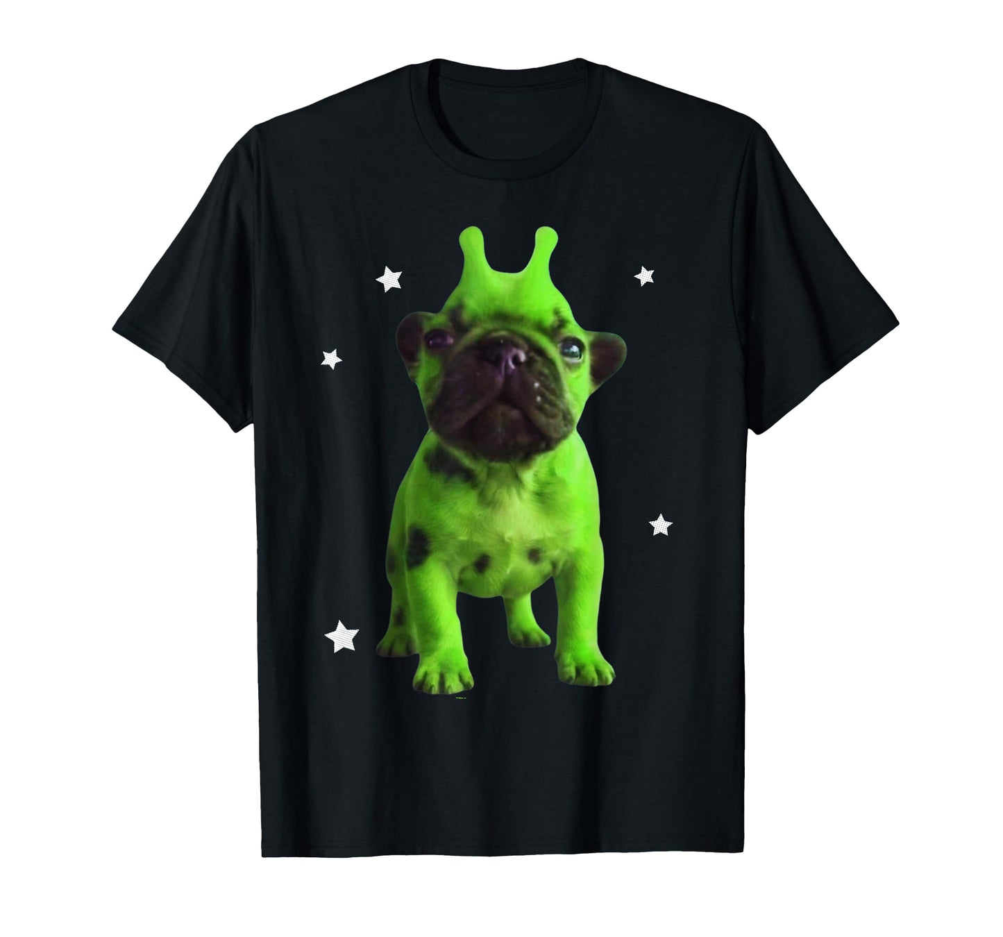 Alien Dog Meme Retro Silly Dog Vintage Space Pibble Funny T-Shirt