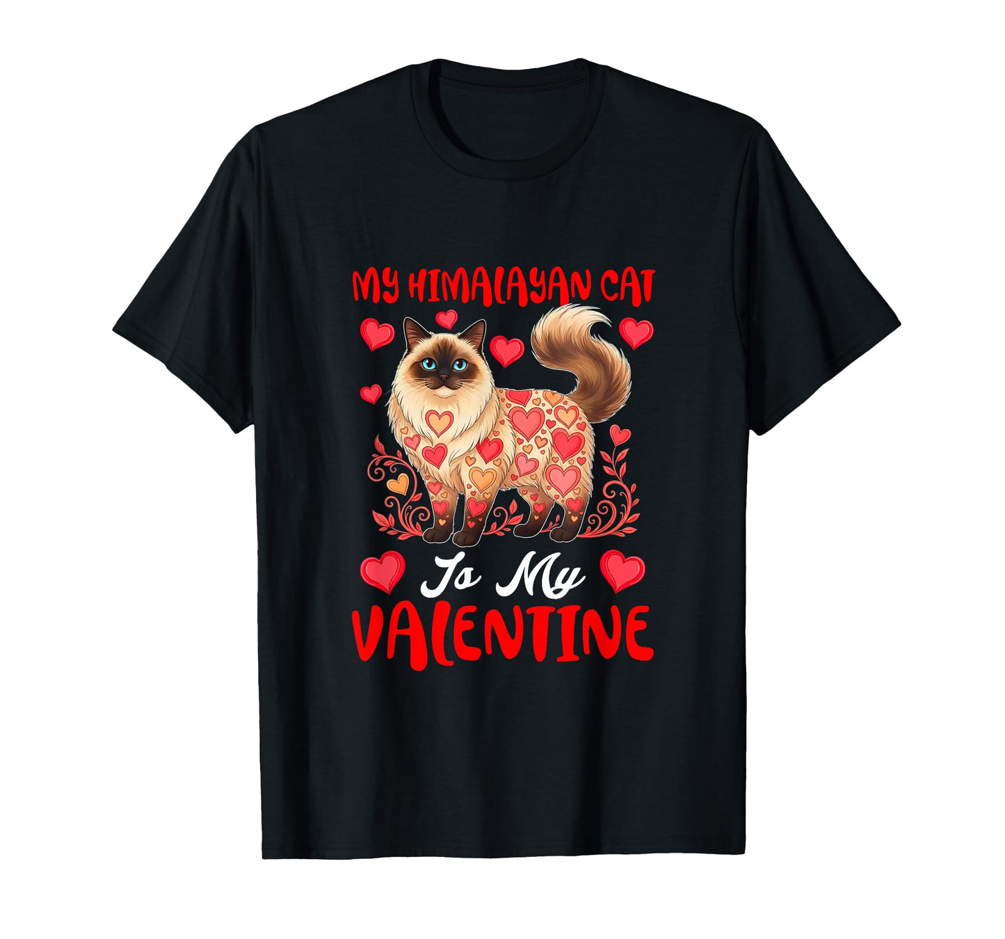 My Himalayan Cat is My Valentine Matching Dog Owner Kids T-Shirt