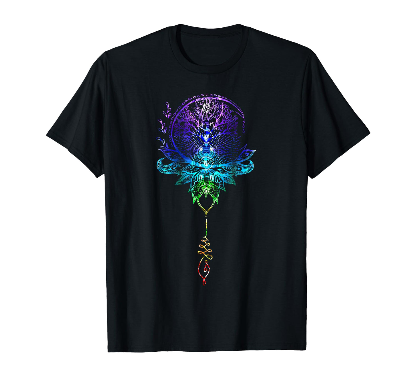 Mandala Lotus Unalome Tree of Life Chakra T-Shirt