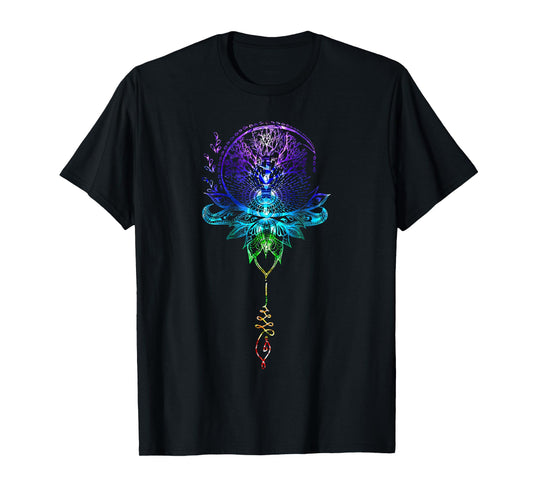 Mandala Lotus Unalome Tree of Life Chakra T-Shirt
